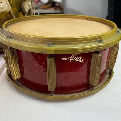 U853 Antique British Regimental Brass Drum, Vintage Mastro Snare & Kids Drum