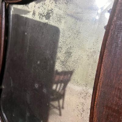 Vtg. Solid Wood Side By Side Secretary