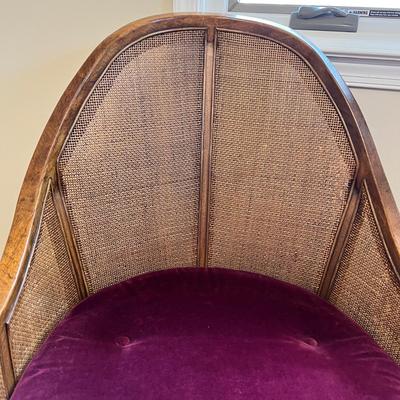 Pair of Mid Century Cane Back Vintage Chairs