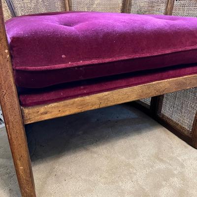 Pair of Mid Century Cane Back Vintage Chairs