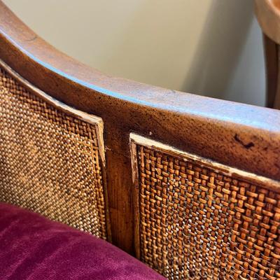 Pair of Mid Century Cane Back Vintage Chairs