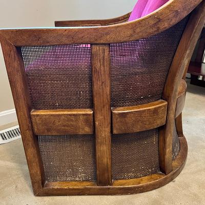 Pair of Mid Century Cane Back Vintage Chairs