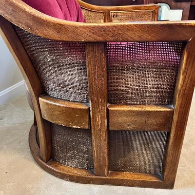 Pair of Mid Century Cane Back Vintage Chairs