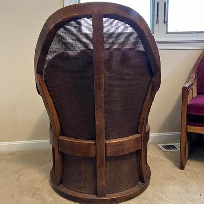 Pair of Mid Century Cane Back Vintage Chairs