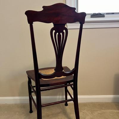 Vintage Art Nouveau Cane Seat Chair