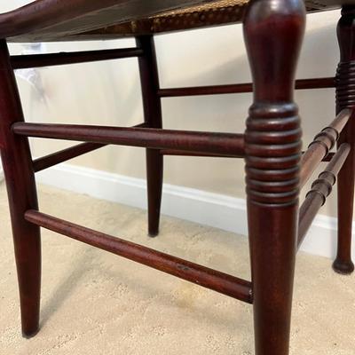 Vintage Art Nouveau Cane Seat Chair