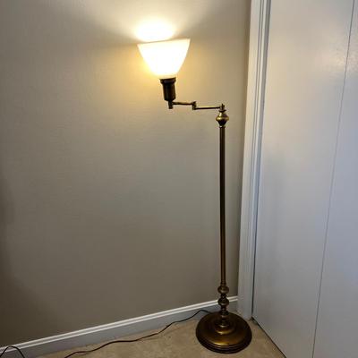 Vintage National Lighting Brass Swing Arm Floor Lamp