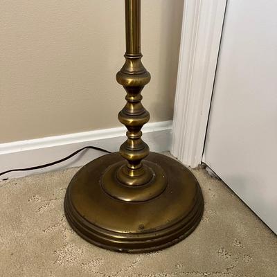 Vintage National Lighting Brass Swing Arm Floor Lamp