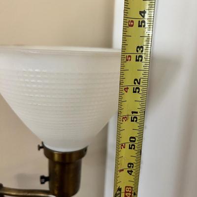 Vintage National Lighting Brass Swing Arm Floor Lamp