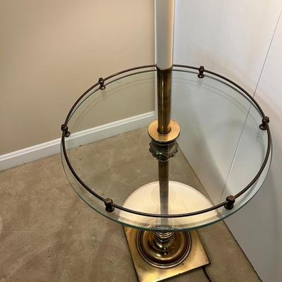 Vintage MCM Round Table Floor Lamp