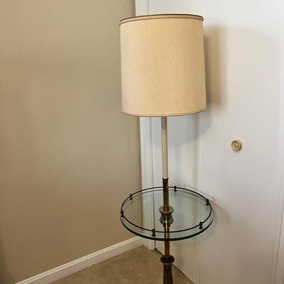 Vintage MCM Round Table Floor Lamp
