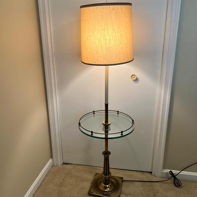 Vintage MCM Round Table Floor Lamp