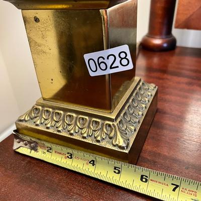Tall Brass Corinthian Column Table Lamp
