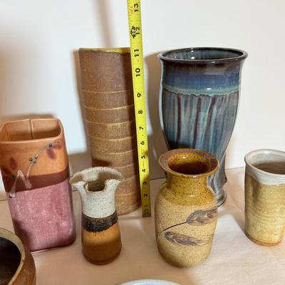 8 Piece Mixed Lot Ceramic Bowls, Vases