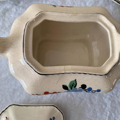 Steubenville plates and tea pot