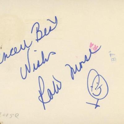 Robert Morse signed note