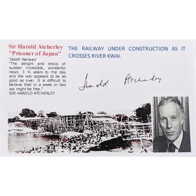 Harold Atcherley signed card