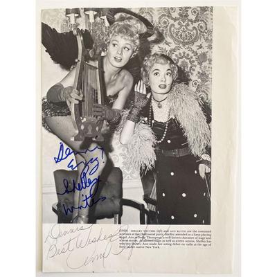 Shelly Winters and Ann Blyth signed photo
