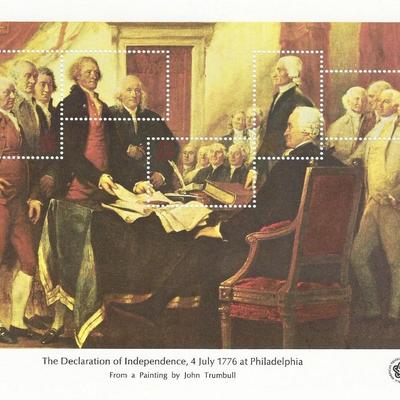 The Declaration of Independence Stamp Sheet