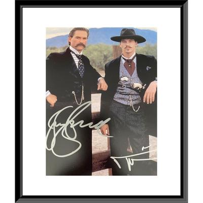 Tombstone Val Kilmer and Kurt Russell signed photo