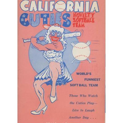 California Cuties novelty softball team program from 1961