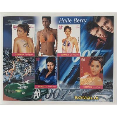 Halle Berry James Bond stamp sheet