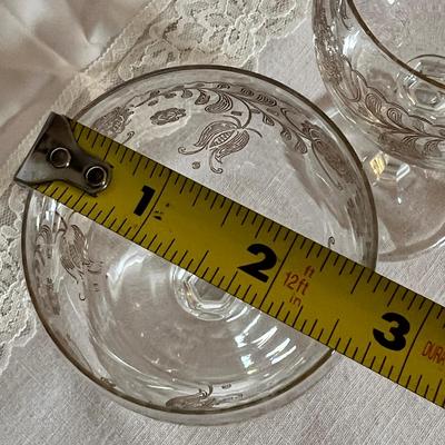 Lot of 6 Vintage Metal Overlay Champagne Wine Stemware