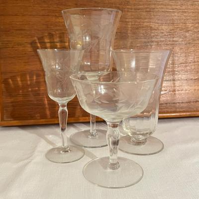23 Piece Cut Crystal Stemware Set