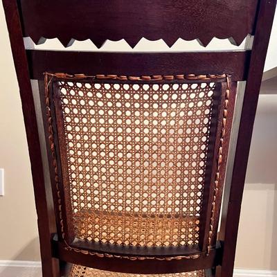 Antique Cane Back Seat Rocking Chair