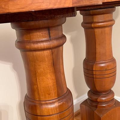 Pair of Round Top Wood Pedestals