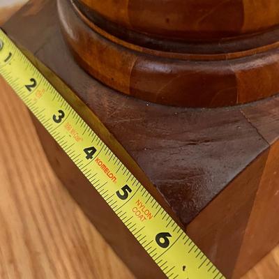 Pair of Round Top Wood Pedestals