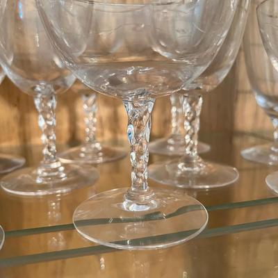 Beautiful Etched Crystal Silver Rimmed Stemware