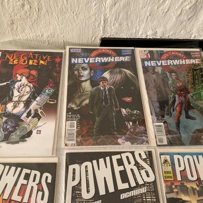 Powers, Neverwhere, Negative Born comic collection lot, in sleeves