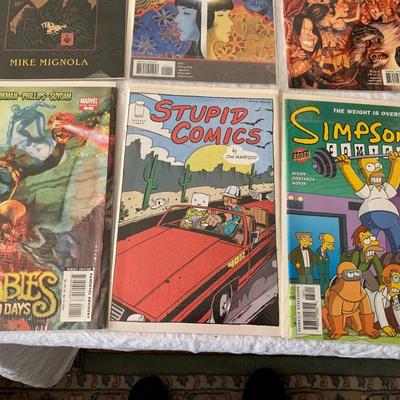 Comics Lot of 6 The Simpsons, Stupid Comics, Screw on Head, Crossing Midnight, & more