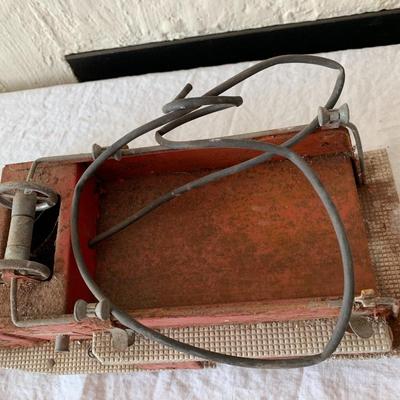 VIntage toy firetruck Metal No. 5, Well Loved!