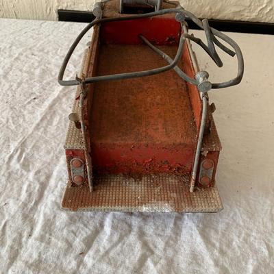VIntage toy firetruck Metal No. 5, Well Loved!