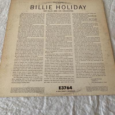BILLIE HOLIDAY MGM Ray Ellis Record Album