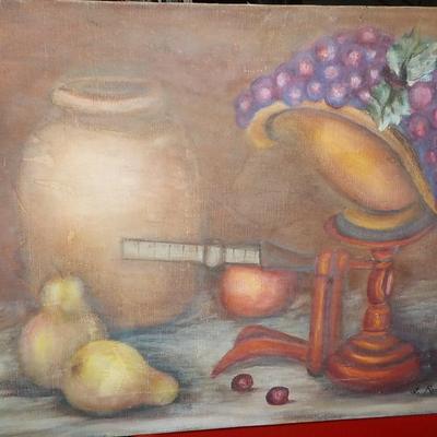 Original Oil art " The Fruits", by Ronkowski.