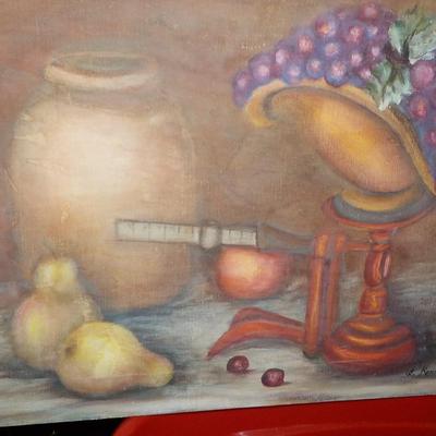 Original Oil art " The Fruits", by Ronkowski.
