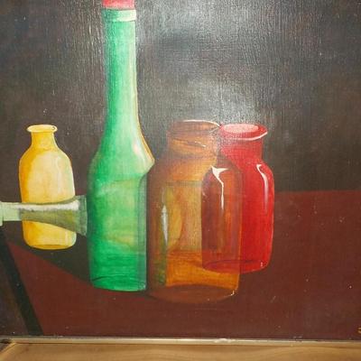 Original Oil the kitchen Still By J. Cloutier.