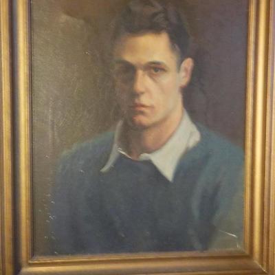 Original Oil on Canvas Self Portrait.