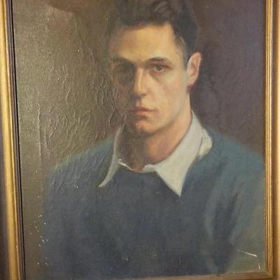Original Oil on Canvas Self Portrait.