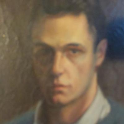 Original Oil on Canvas Self Portrait.