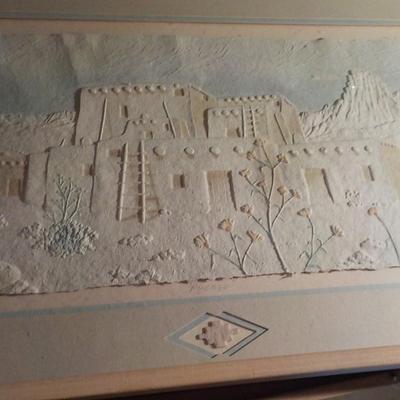 The Pueblo , Raised Ceramic Art . by Wess.