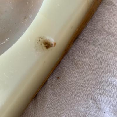 Vintage Onyx irregular shape ashtray bowl MCM