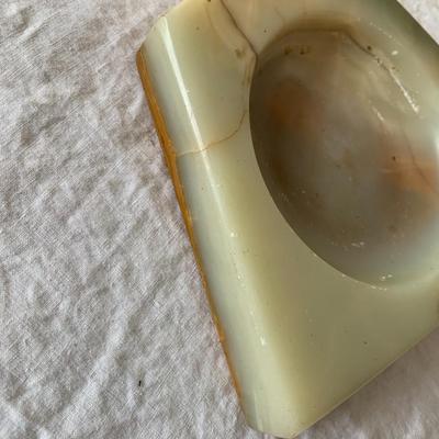 Vintage Onyx irregular shape ashtray bowl MCM