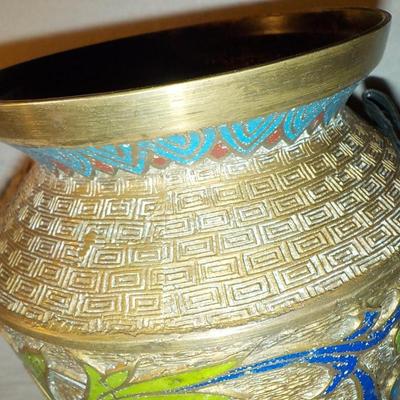 Antique Japanese Brass Vase, 1800's.
