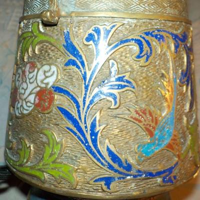 Antique Japanese Brass Vase, 1800's.
