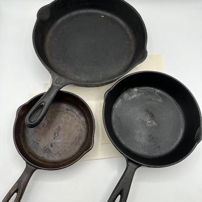 Three Cast Iron Pans