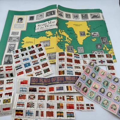 World Stamp Map w/ Stamps